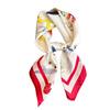 Elegant Flower Simulation Silk Printing Silk Scarf Square Scarf High-end Shawl Sunscreen Neck Professional Scarf Headscarf Scarf