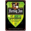 Retro Hertog Jan Metal Sign - Exquisitely Crafted Tin with Vivid Paint, Ideal for Bar & Club Decor To Create a Mesmerizing Mural