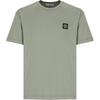 Solid Logo Round Neck Short Sleeve T-Shirt Men Tops Green K1S152100039S0013-V0055