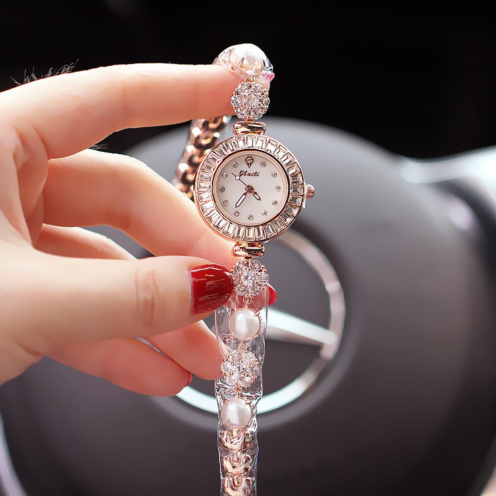 Brand Women's Watch Light Luxury Fashion Wristwatch High Quality Diamond Pearl Waterproof Ladies Jewelry Bracelet Watches Gift