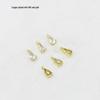 Mini Zirconia Water Drop Pendant Copper Plated 18K Gold Necklace/Earrings/Bracelet DIY Accessories