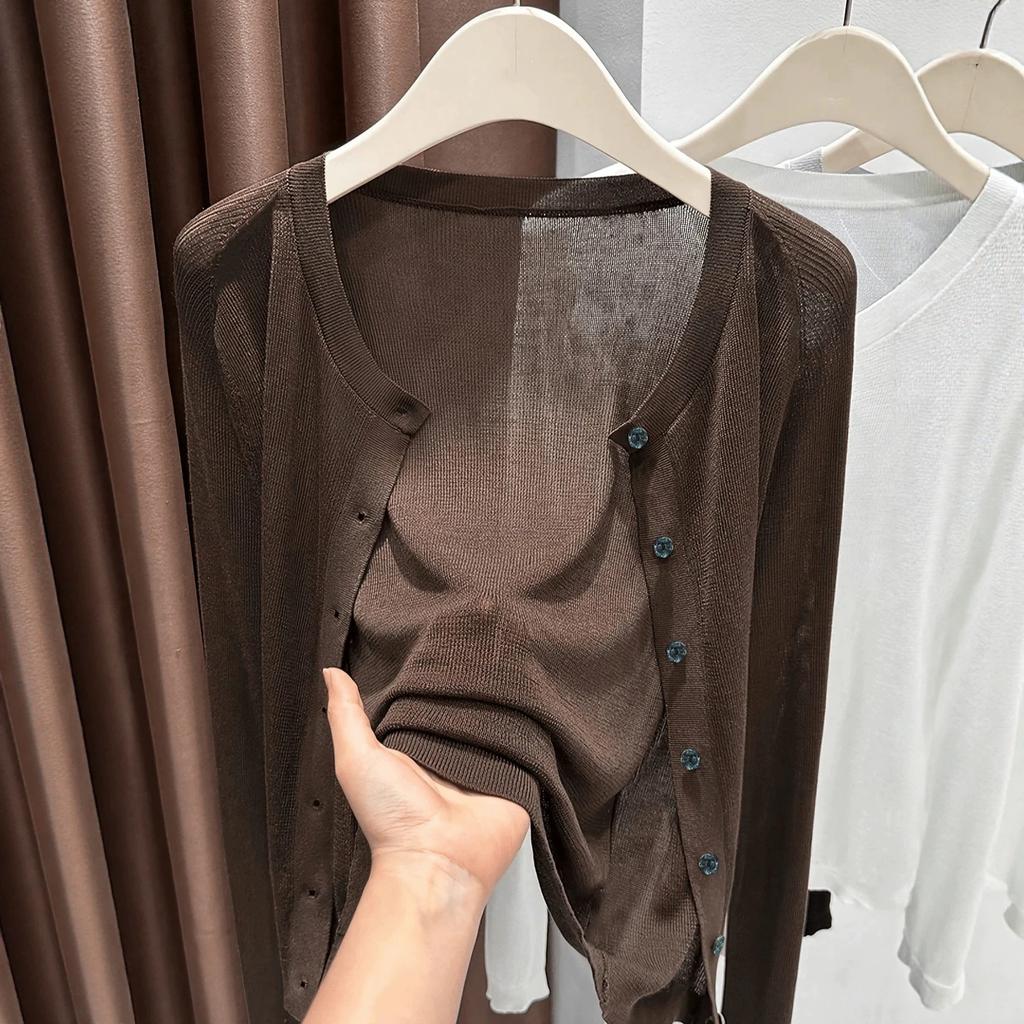 Women's Cardigan, Solid Color, Long Sleeve