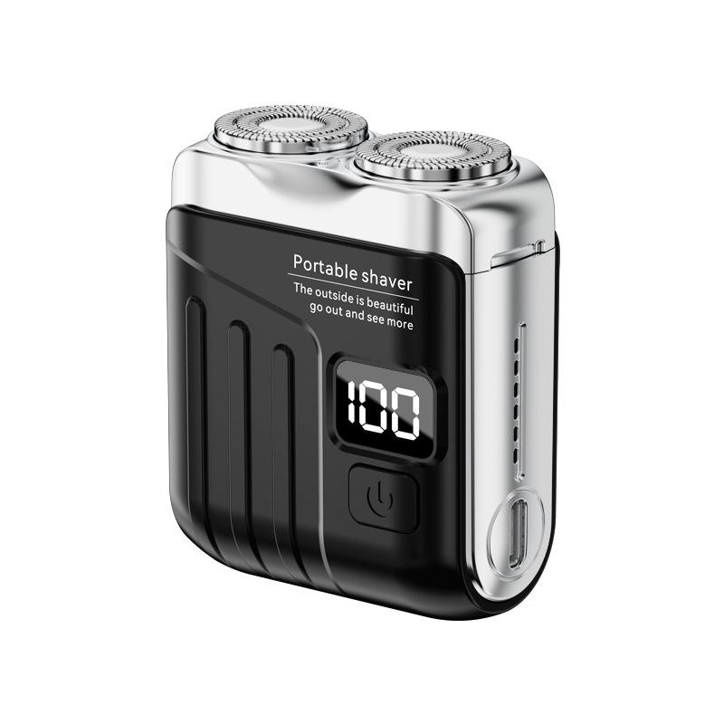 Compact Magnetic Electric Shaver for Men - Portable, Washable, Super Clean Beard Razor