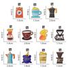 Coffee Maker Enamel Brooch Coffee Bean Grinder Coffee Kettle Cup Bag Barista Badge Punk Lapel Coffee Collection Pin Jewelry Gift