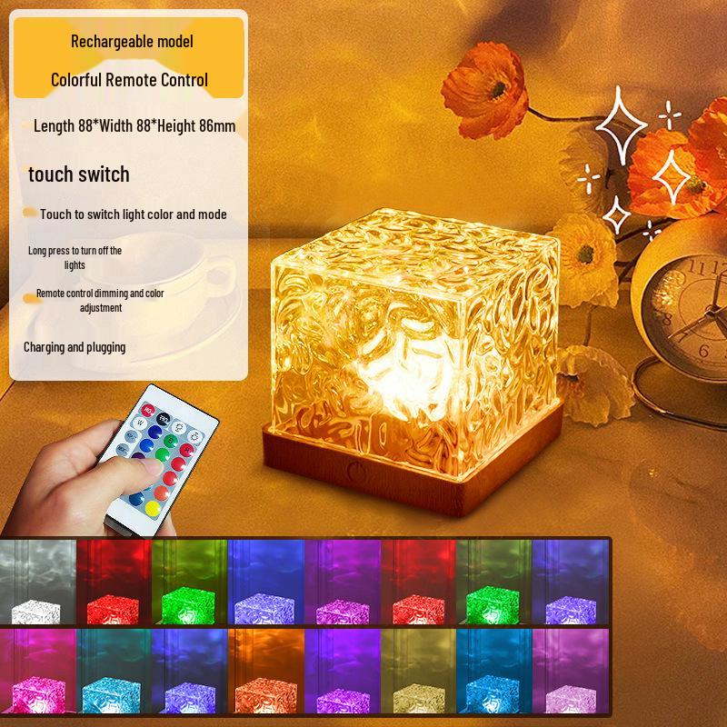 Romantic Ripple Night Light: High-Value Bedside Lamp for Couples' Atmosphere