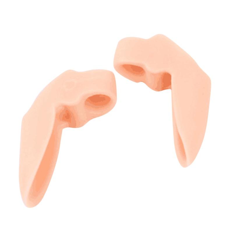 

1 пара силиконовых гелевых пальцев для ног, разделитель пальцев с двумя отверстиями, защита большого пальца от вальгусной деформации, корректор вальгусной деформации стопы