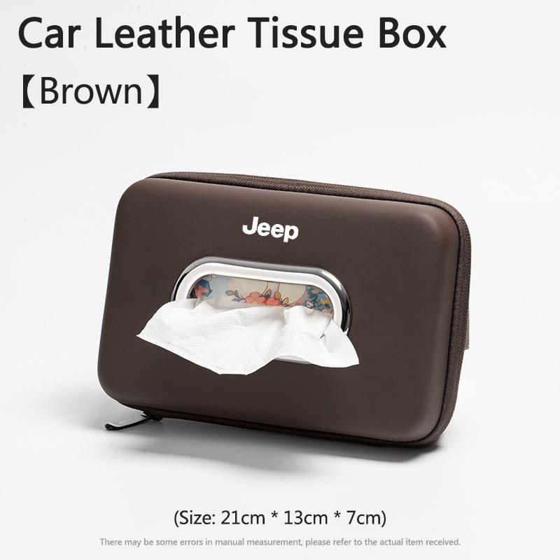 Car Armrest Box Backrest Hanging Multifunctional Tissue Bag For Jeep Renegade Compass Grand Cherokee Wrangler Jk Gladiator