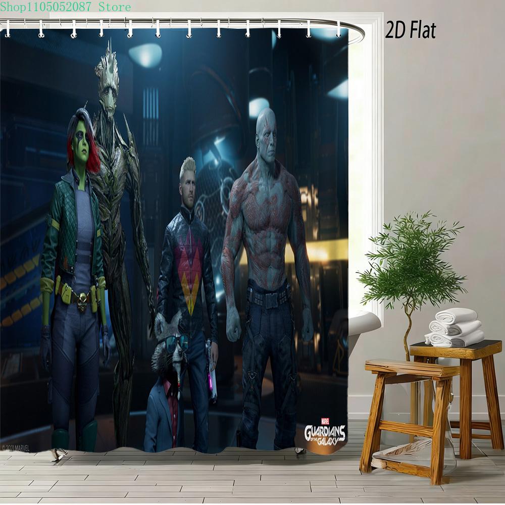 Spider-Man On London Landmark Waterproof Shower Curtain For Superhero Bathroom Decor