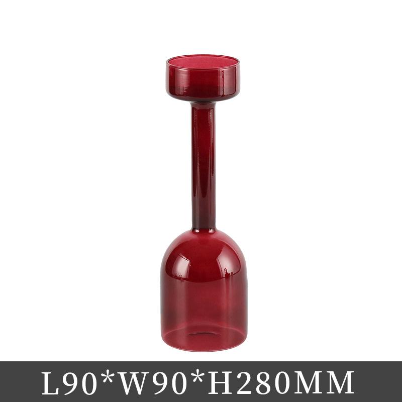 

Nordic Glass Vase & Candlestick: Decorative Ornament for Living Room, Coffee Table, or Entrance.