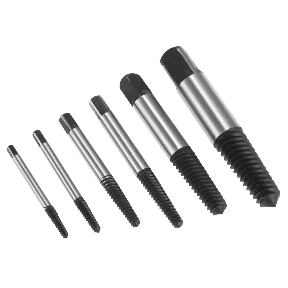 6 Piece Screw Extractor Set, Alloy Steel Easy-Out Drill Bit Set for Broken  s, Studs, Screws