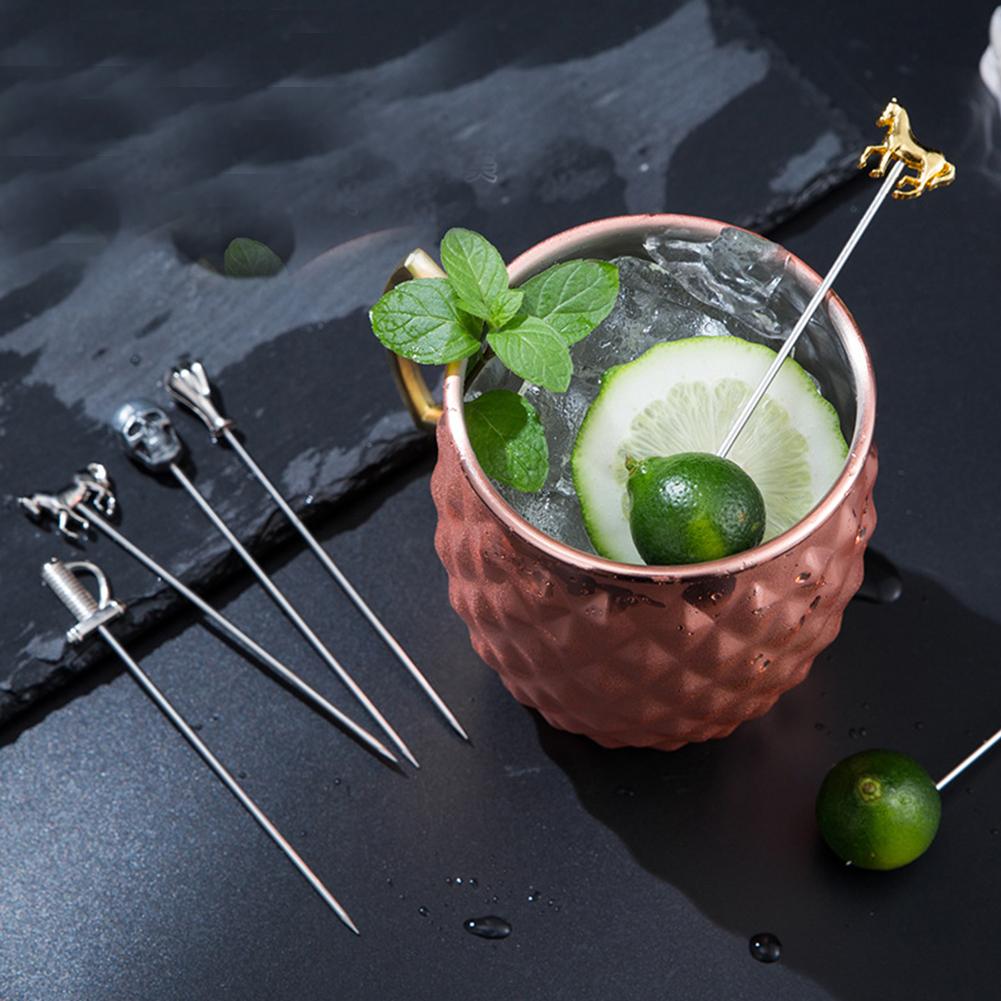 Stainless Steel Fruit Sticks Cocktail Pick  for Party Wedding Bar KTV