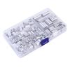 250Pcs/Set Aluminum Cable Ferrule 8 Aperture Double Barrel Wire Rope Crimping Loop Sleeve Kit for RV