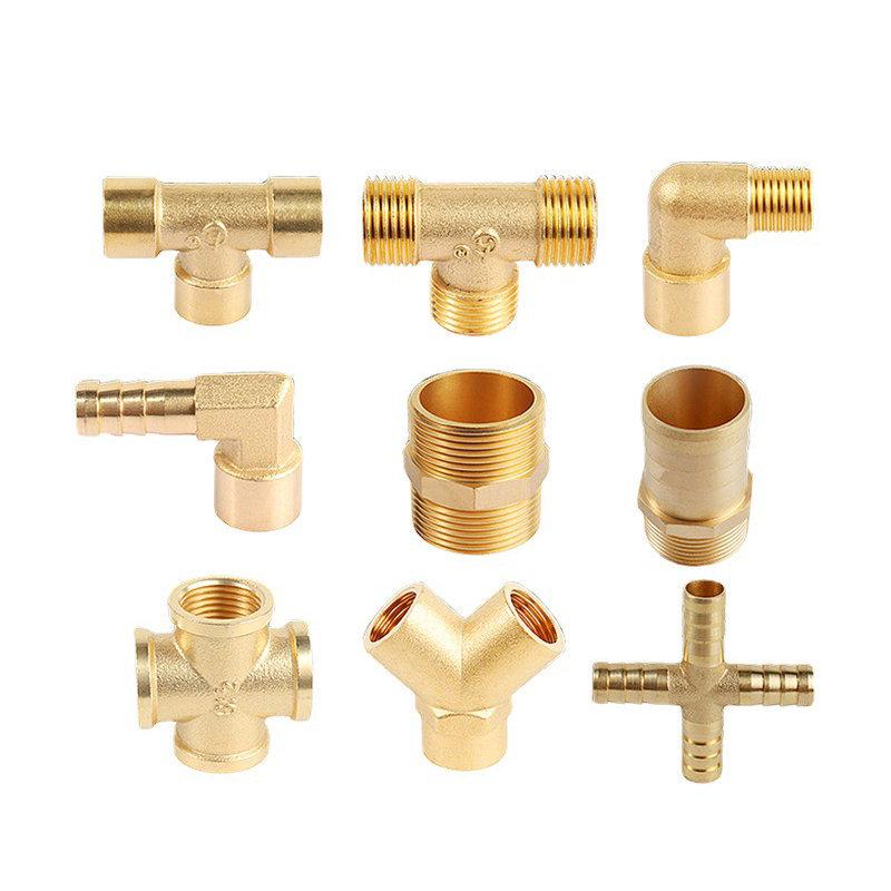 Popular 4-Point Brass Tee Connector: 1/2 Inch Copper Elbow with Inner/Outer Thread for Water Pipe Repair.