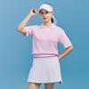 CHALLENGER Women'S Drop Shoulder Cotton Poly Collared Knit Pullover Light Pink