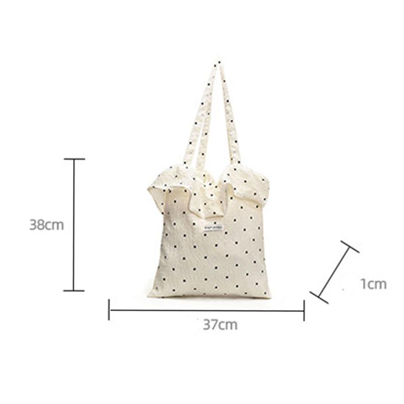 All-match Wave Point Chiffon Shoulder Bag Large Capacity Fairy Mesh Handbag Commuting Bag Korean Style Tote Bag Women KTY