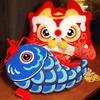 Chinese Dancing Lion Pillow Thick Soft Hand Cushion Warmer Chinese New Year