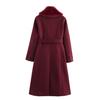 European and American style, new women's clothing, versatile, fashionable fur collar woolen coat 9225147