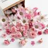 50PCs Mini Artificial Daisy Peony Flower Heads Silk Fake Flowers for Home Dceor Wedding Decoration Craft Wreath Gifts Accessory