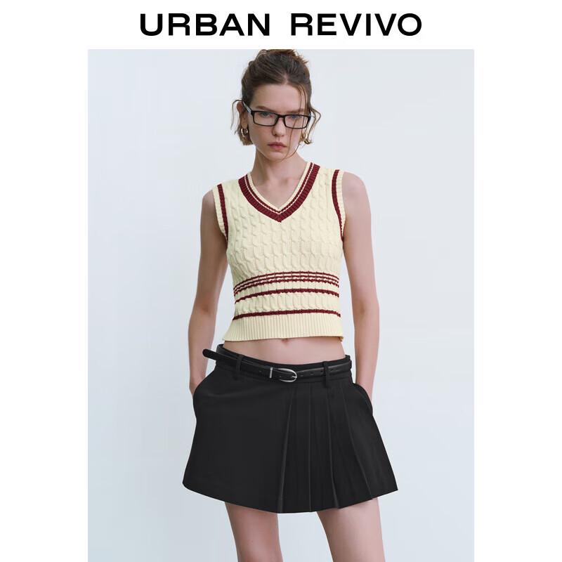 

UR Women s Retro Academy Colorblock V-Neck Knitted Vest M