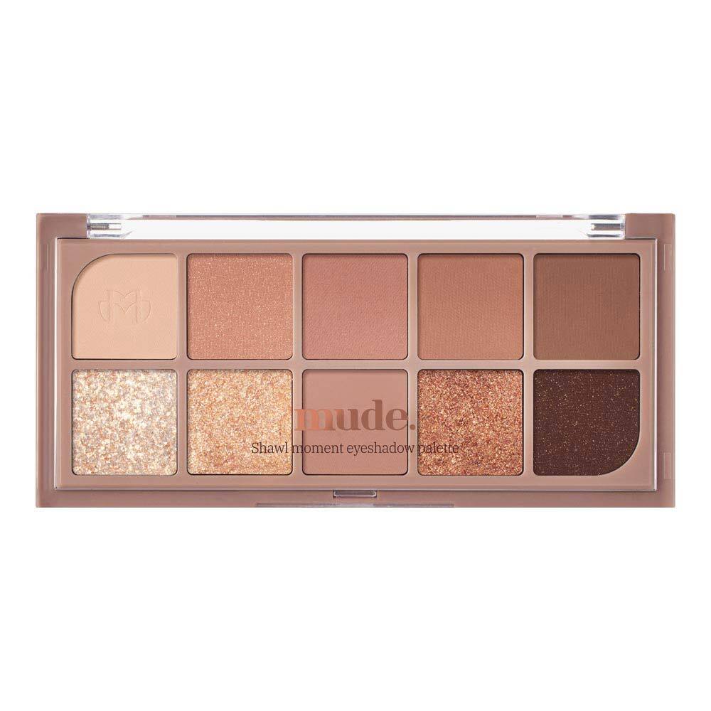 

Mude. Choose one of the eight shades of Moment Eyeshadow Palette. 01 Warm Memory