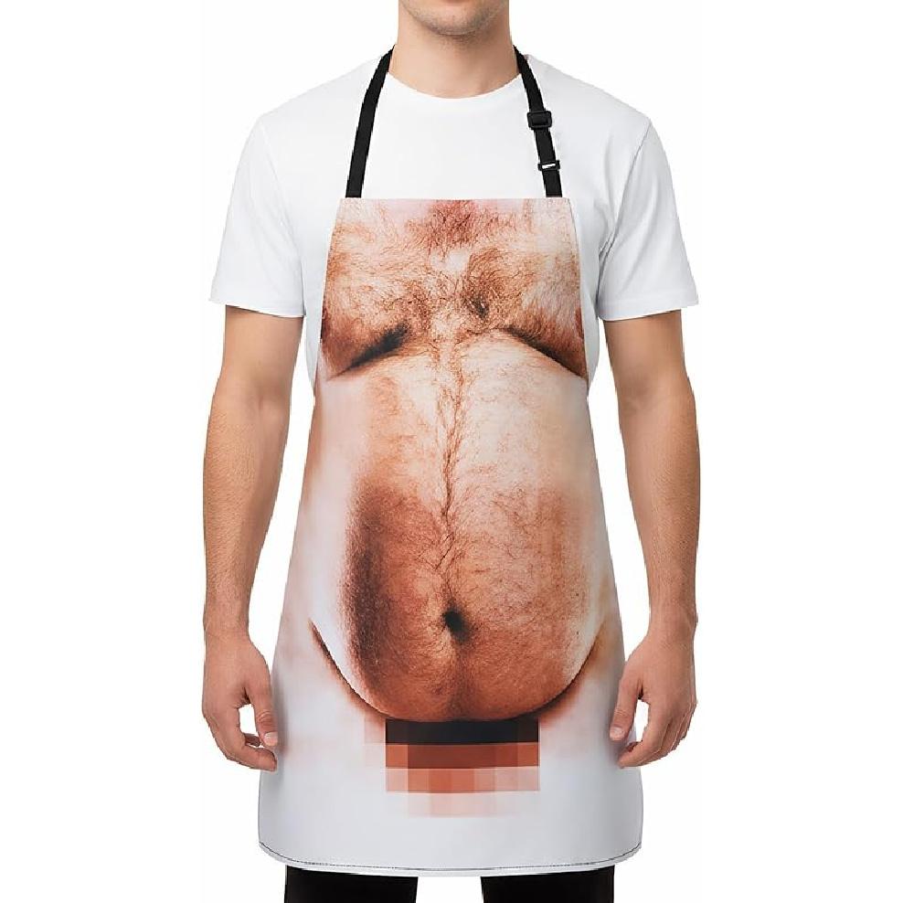 Funny BBQ Grill Master Apron - Perfect White Elephant Christmas Gift for Dads & Men Who Love to Cook Regular size