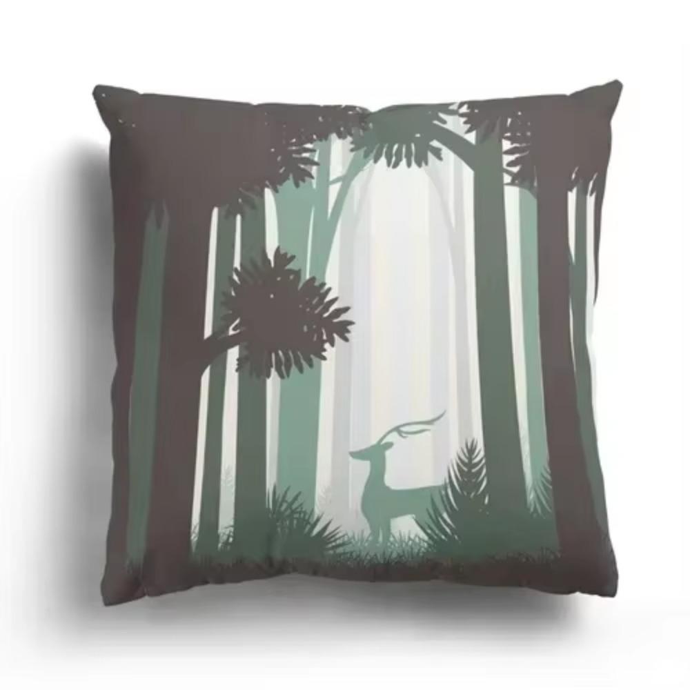 Cushion Cover Pillow  Autumn Scenery Home Decor Sofa Decorative