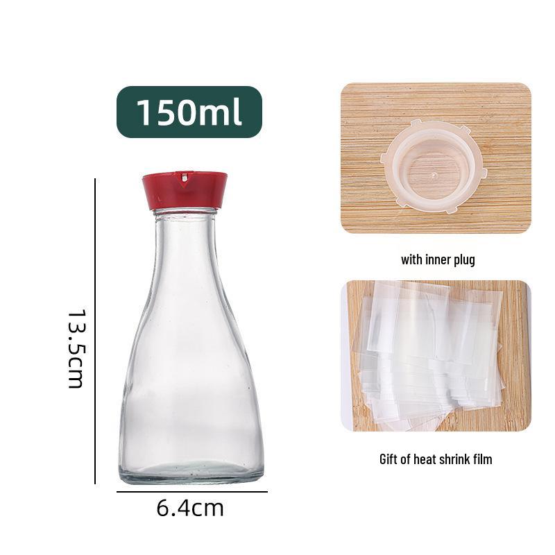 Sealed Glass Seasoning and Oil Bottle for Soy Sauce, Vinegar, or Sesame Oil