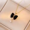 Women's Butterfly Zirconia Clavicle Necklace: Elegant, Fashionable, Titanium Steel Jewelry
