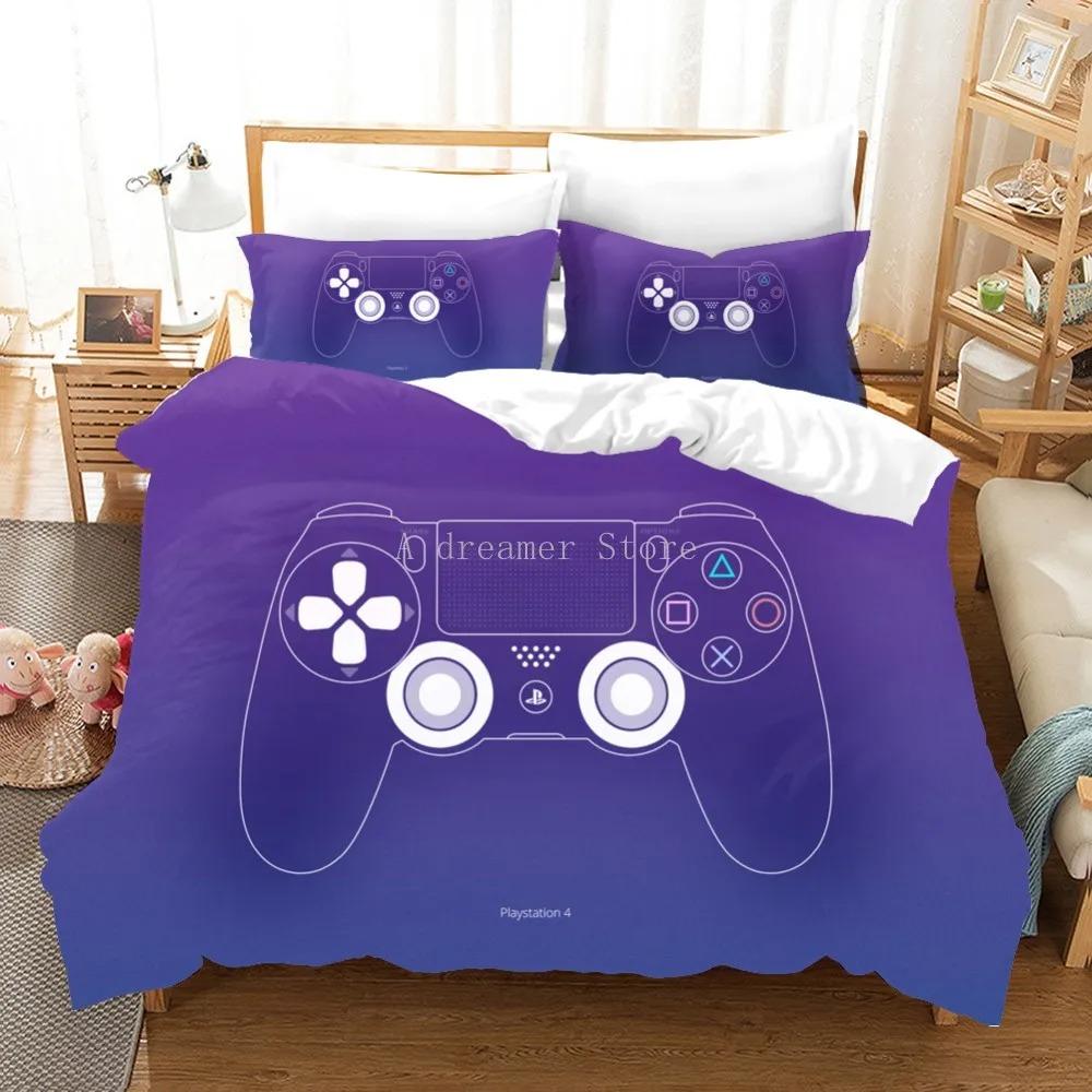 Gamepad 3D Printed Bedding Set For Teen Boys Queen Modern Gamer Comforter Duvet Cover 240x220 Video Game Kids Bed Linen