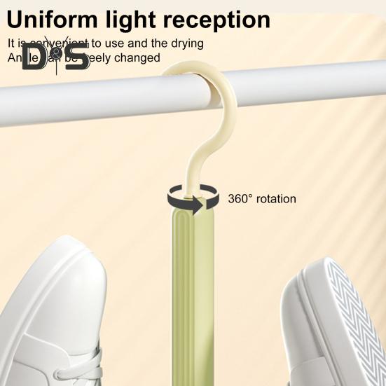 Shoes Drying Rack with 360-Degree Rotating Hook Strong Load-Bearing Windproof Insoles Clip Clothing Rack Hanger