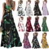 Summer Casual Long Dress with Belt and European American Print
