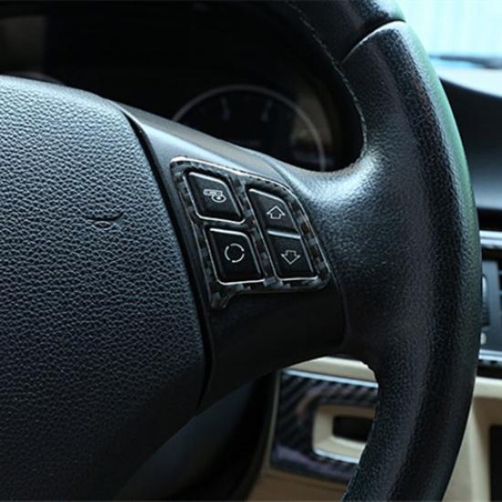 Carbon Fiber Steering Wheel Button Frame Cover For BMW 3 Series E90 2005-2012