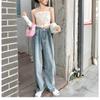 Vintage High Waist Drag Jeans Summer Loose Thin Large Size Straight Wide Leg Trousers Women's Jeans