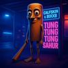 3D Printed Stick Figurine Creative Desktop Decor Ornament Tung Tung Sahur Handcrafts with Movable Arms Stick Figure Keychain