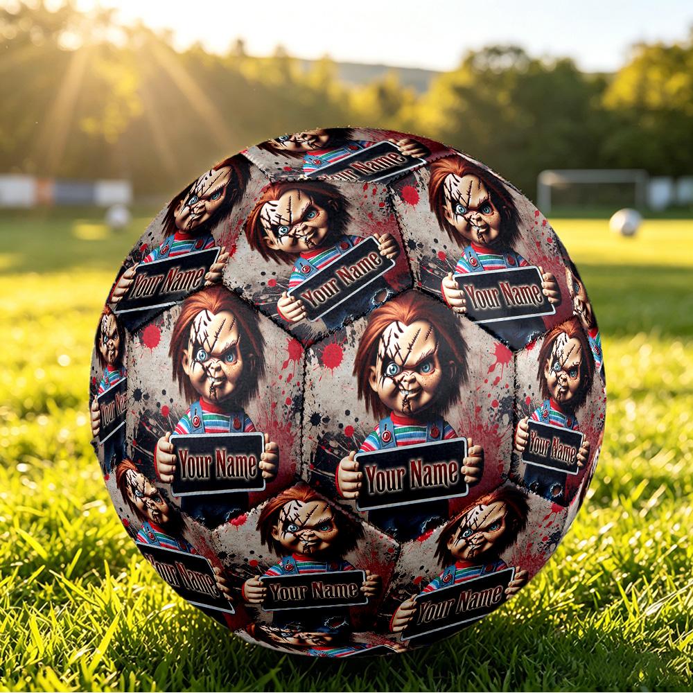 Size 5 FootballChild's Play Chucky Tiffany Durable PU Soccer Ball for Sports Training Outdoor Competition