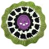 Brainy Skull Coaster Handmade Crochet Skeleton Tabletop Decor Hand Knitted Drink Cup Mat for Home Bar Decor