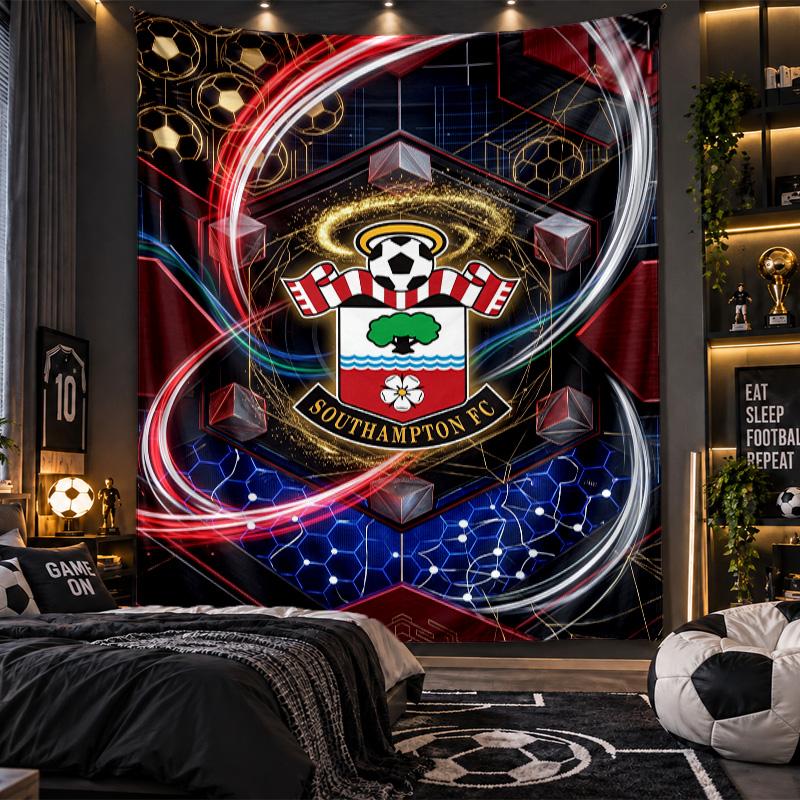 Wandbehang Tapisserie Southampton Fußball Druck Stoff für Wohnzimmer Schlafzimmer Heimdekoration