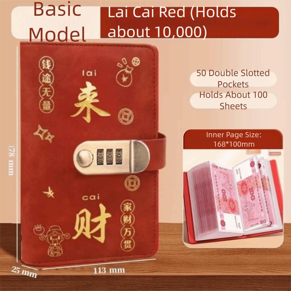 Large Capacity 100 Envelopes Money Saving Challeng PU Savings Challenges Book  for Couples