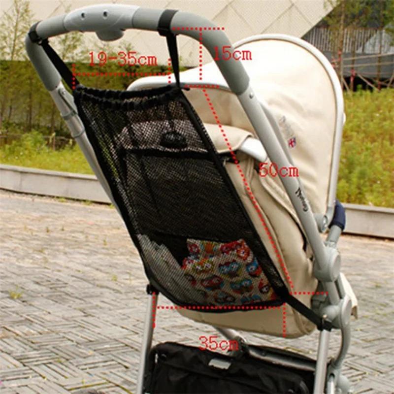 Aufbewahrungsnetz für Kinderwagen, Sitznetz für Kinderwagen, Windel mit großer Kapazität, Babyflasche, Spielzeugaufbewahrung, Hängetasche