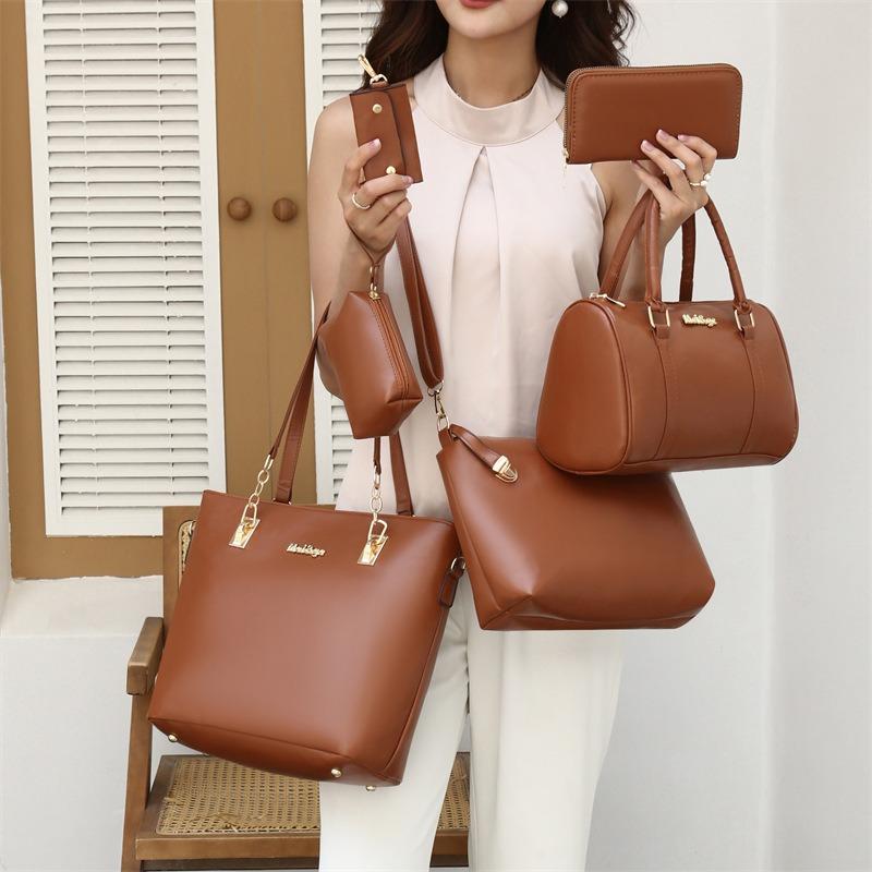 Women's Bag New Fashionable Six-piece Set, Mother and Child Bag Large-capacity Shoulder Portable Messenger Bag