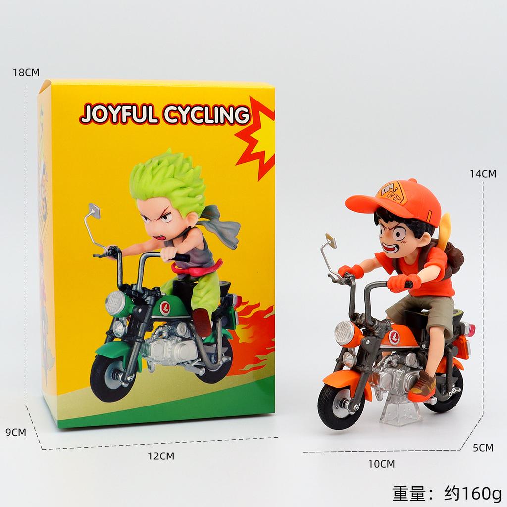 15CM Anime One Piece Monkey D Luffy Figure Roronoa Zoro Motorcycle Model Toy Doll Desktop Car Ornaments Action Figure PVC