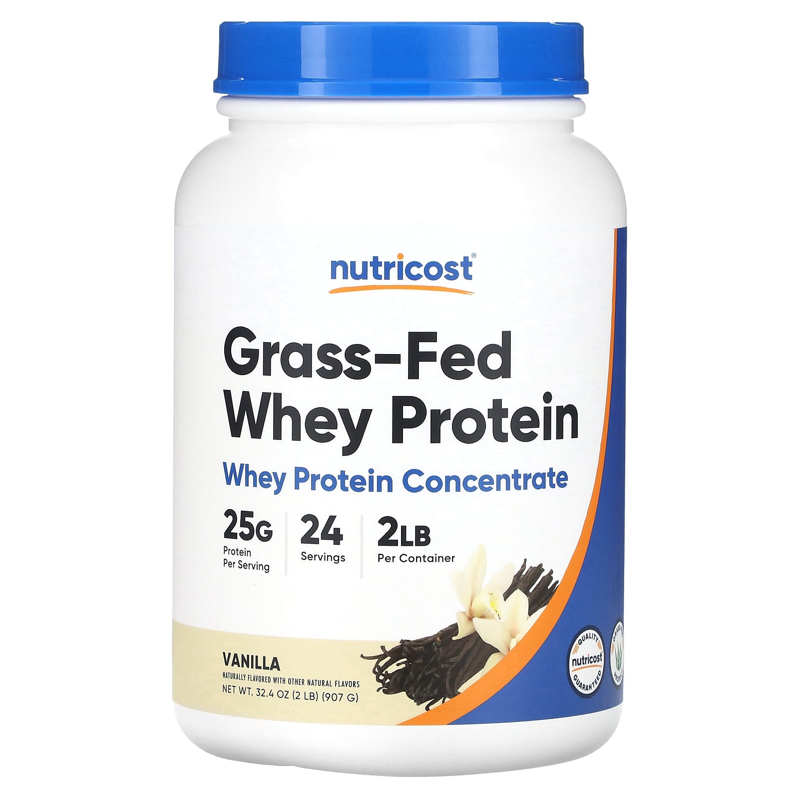

Nutricost, Grass-Fed Whey Protein Concentrate, Vanilla, 2 lb (907 g)