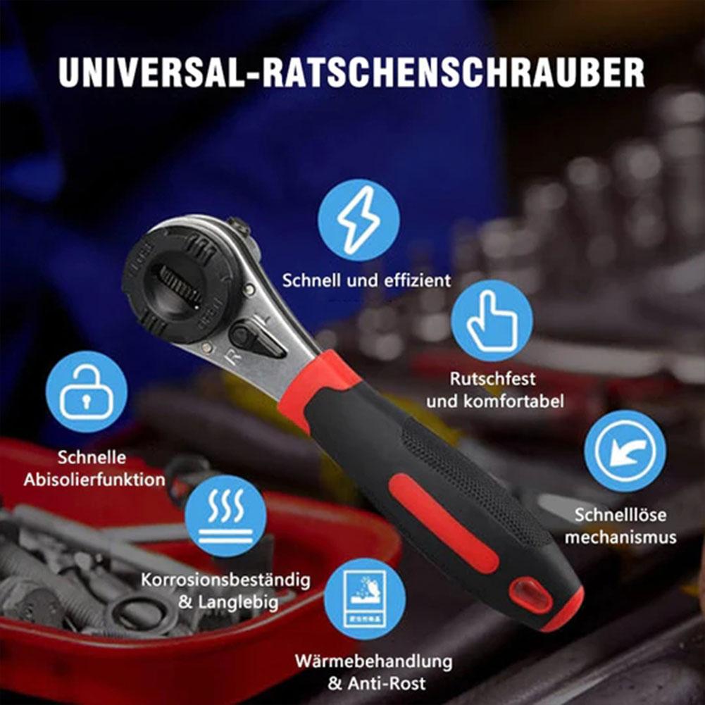 6-22mm Adjustable Ratchet Wrench Wrench Auto Repair Release Tools Hand Ratchet Quick Combination Spanner Manual K2I6