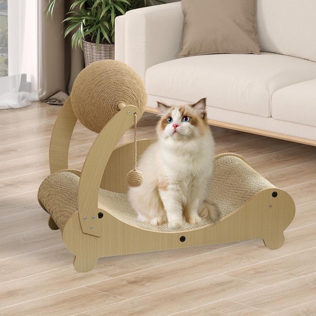 Cat Scratcher Bed Kitten Grinding Claw Couch Furniture Protector Scratcher Cozy Pet Exercise Bored with Ball for Cats Grinding