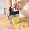Stainless Steel Wavy Blade Potato Slicer - Ripple Cut French Fries Tool