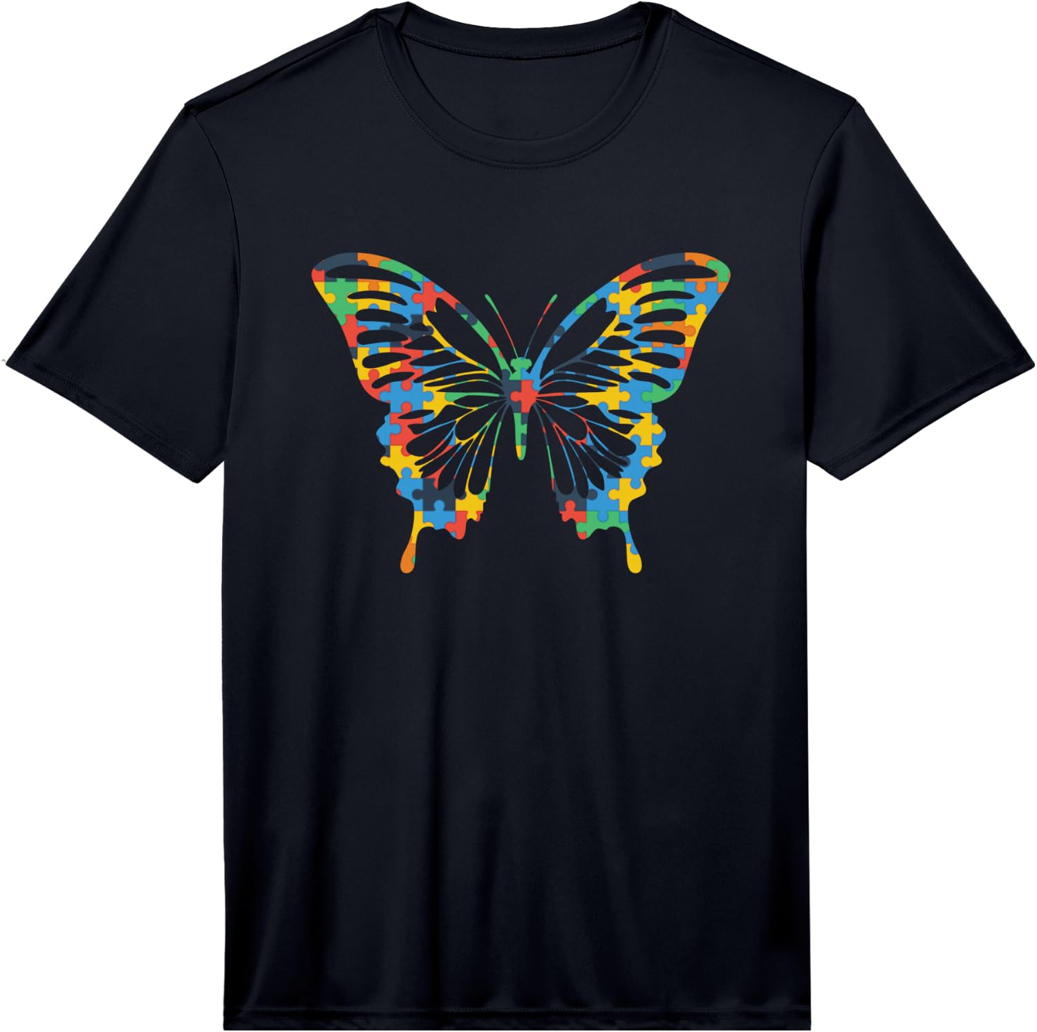 Butterfly Autism Awareness Performance T-Shirt Unisex T-Shirt XXXL