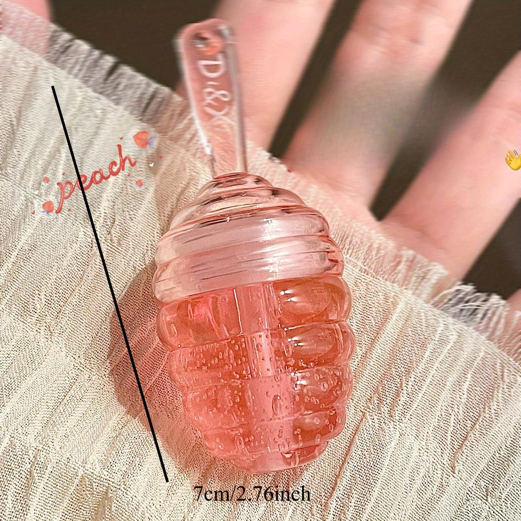 Vasetto di Miele Olio Labbra Balsamo Labbra Frutta Fresca Lunga Durata Idratante Olio Labbra Trasparente Rossetto Liquido Lucidalabbra Trucco Cosmetici