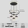 Lin Pan Modern Minimalist LED Chandelier with Gold Luminous Base