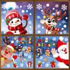 2025 Santa Claus Reindeer Window Glass Stickers Snowman Snowflake Electrostatic Wall Sticker Merry Christmas Decoration for Home