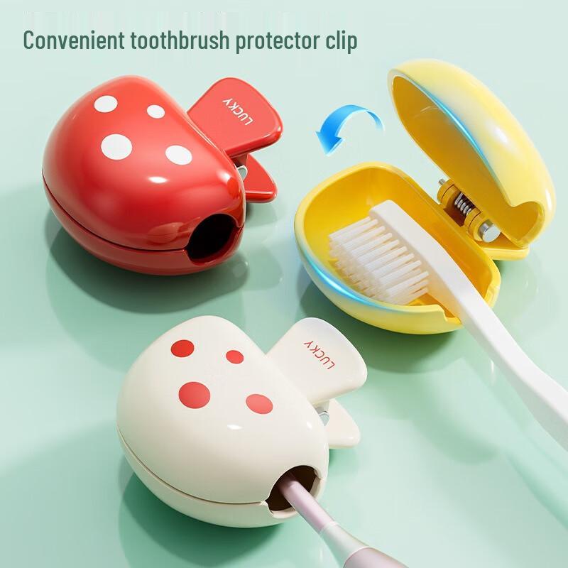 Mushroom Toothbrush Head Protective Clips
